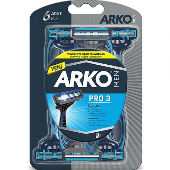 Arko Men Pro 3 Tıraş Bıçağı T3 6 Lı