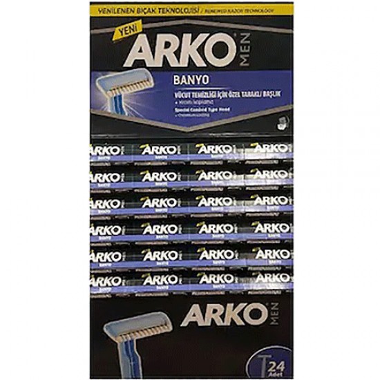 Arko Men Tıraş Bıçağı Kartela Banyo 24 Lü Arko Men Tıraş Bıçağı Kartela Banyo 24 Lü