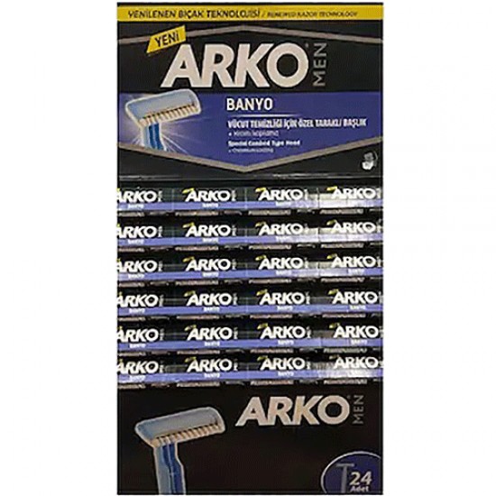 Arko Men Tıraş Bıçağı Kartela Banyo 24 Lü