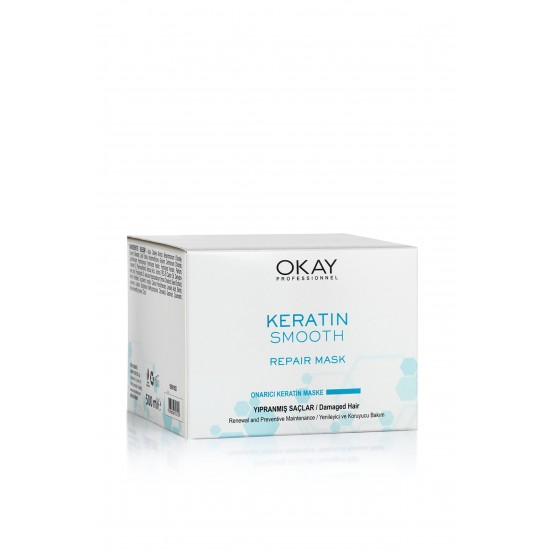 Okay Keratin Smooth Onarıcı Saç Maskesi 500 Ml