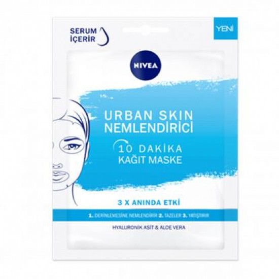Nivea Urban Skin Nemlendirici 10 Dakika Kağıt Maske Nivea Urban Skin Nemlendirici 10 Dakika Kağıt Maske
