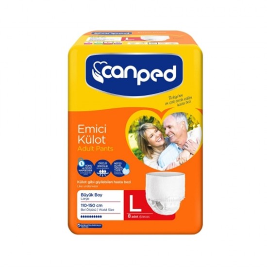 Canped Emici Külot Hasta Bezi 8 li Large