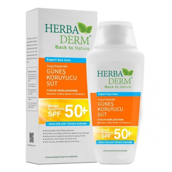 Herbaderm Sun Care Spf50+ Güneş Koruyu Süt 150 Ml