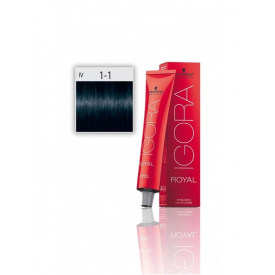 İgora Royal Saç Boyası 1.1 Küllü Siyah 60 Ml