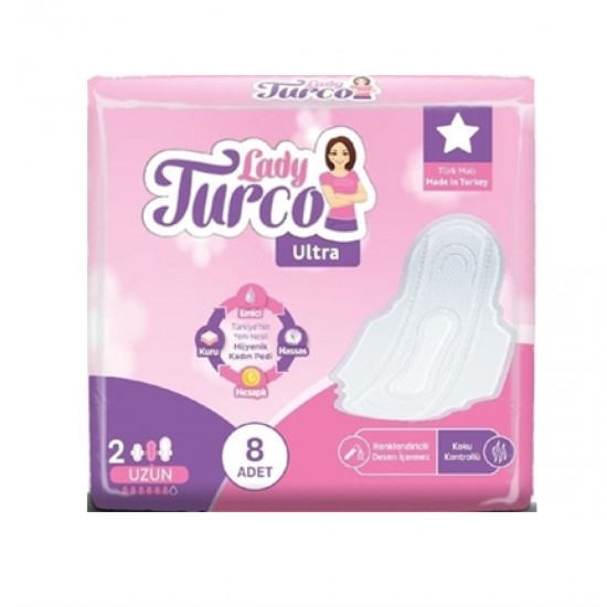 Lady Turco Ultra Hijyenik Ped İnce Uzun  8li