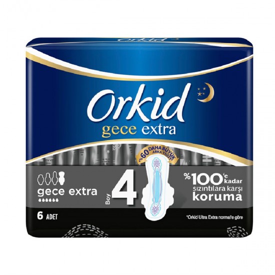 Orkid Ultra Extra Hijyenik Ped Gece 6lı Paket