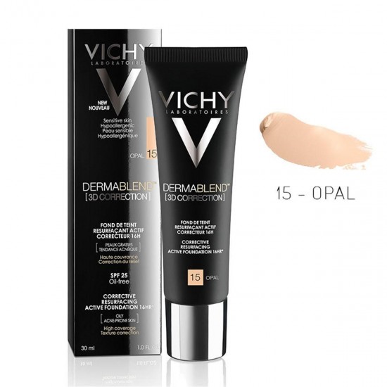 Vichy Dermablend 3 Boyutlu Düzeltici Fondöten 15-Opal Spf25 30 Ml