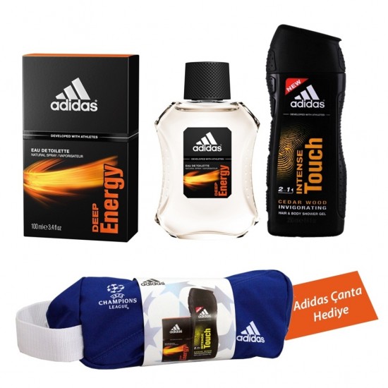 Adidas Erkek Parfüm Edt Deep Energy 100 ML + Duş Jeli