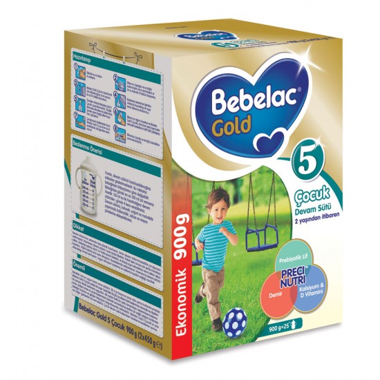 Bebelac Gold 5 Bebek Maması Devam Sütü 2. Yaşından İtibaren 900gr