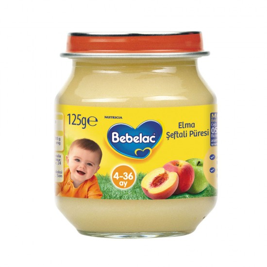 Bebelac Şeftali Elma Kavanoz Maması 125 gr