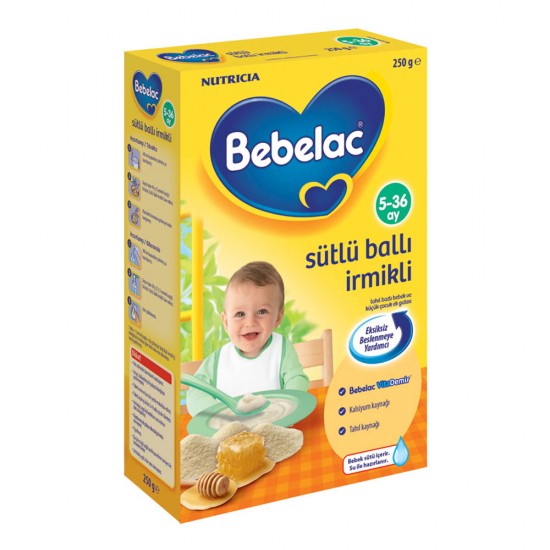 Bebelac Sütlü Ballı İrmikli Kahvaltı Kaşık Maması 250 gr