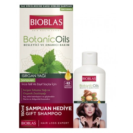 Bioblas Botanic oil Isırgan Şampuan 360 ML + 150 ML Şampuan Hediyeli