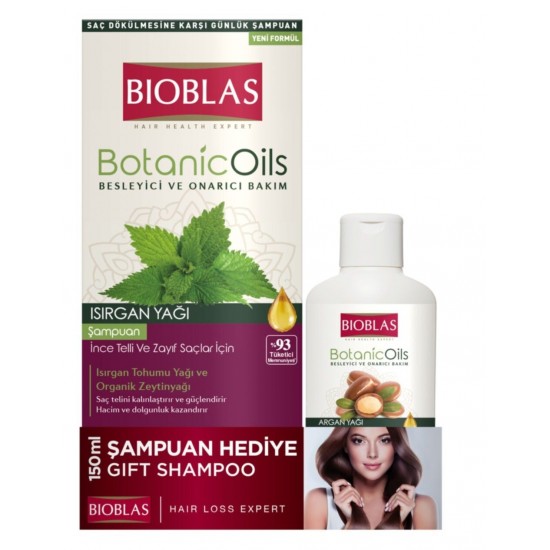 Bioblas Botanic oil Isırgan Şampuan 360 ML + 150 ML Şampuan Hediyeli