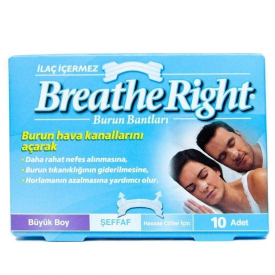 Breathe Right Burun Bandı Şeffaf Büyük 10lu