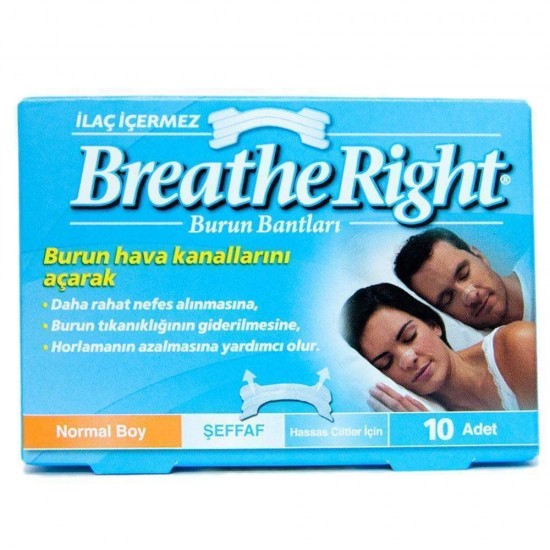 Breathe Right Burun Bandı Şeffaf Normal 10lu