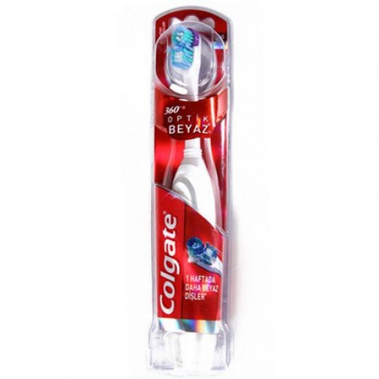 Colgate 360 Pilli Diş Fırçası Optik Beyaz