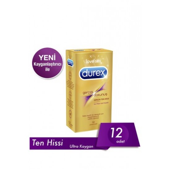 Durex 12 Li Gerçek Dokunuş Ultra Kaygan Prezervatif