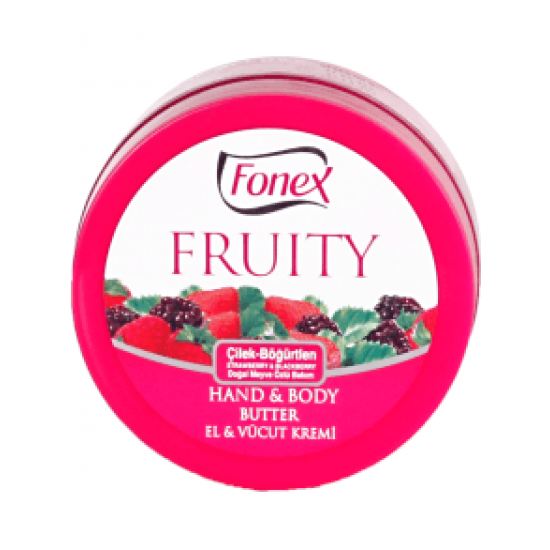Fonex Fruity El Ve Vücut Kremi Çilek Böğürtlen 150 ML