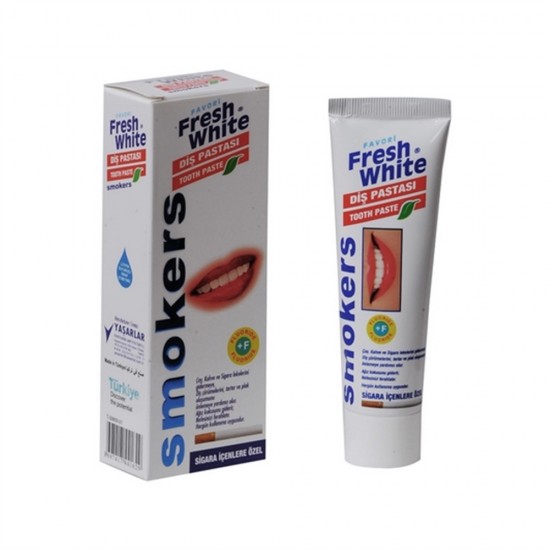 Fresh white diş pastası smokers 90 gr