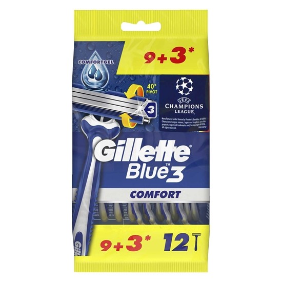 Gillette Blue3 Comfort Tıraş Bıçağı 9+3lü Poşet