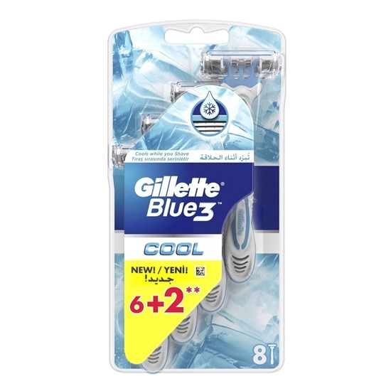 Gillette Blue3 Cool Kullan At Tıraş Bıçağı 8Li