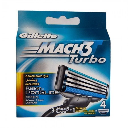 Gillette Mach 3 Turbo Yedek Tıraş Bıçağı 4 Lü