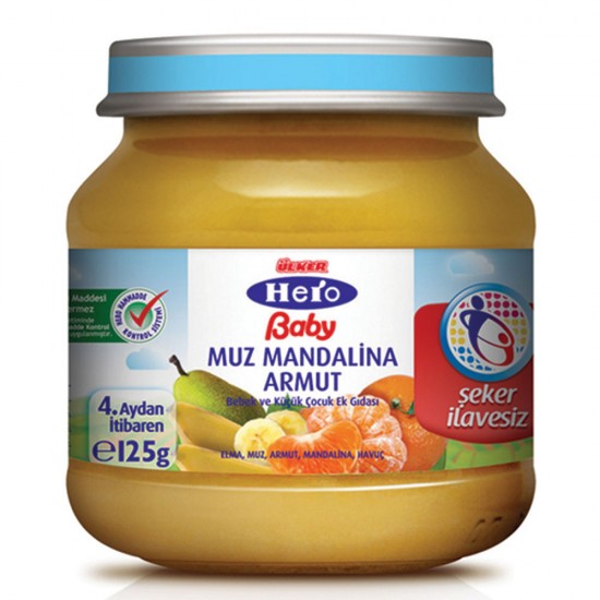 Hero Baby Muz Mandalina Armut Kavanoz Maması 125 gr