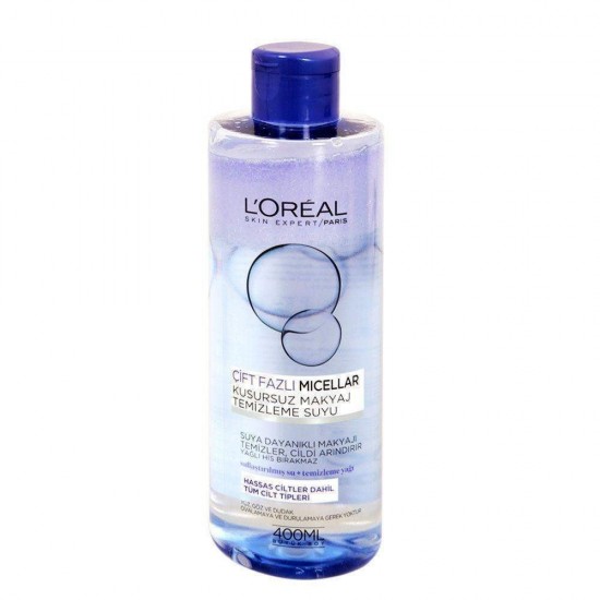 Loreal Dermo Çift Fazlı Micellar Kusursuz Makyaj Temizleme Suyu 400 ML