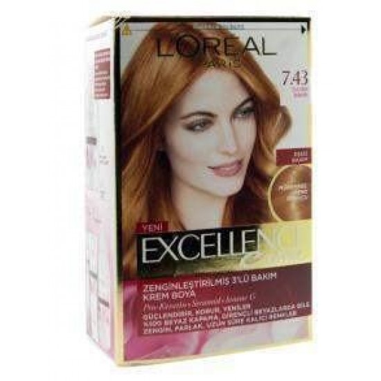 Loreal Excellence Saç Boyası 7.43 Sultan Bakırı