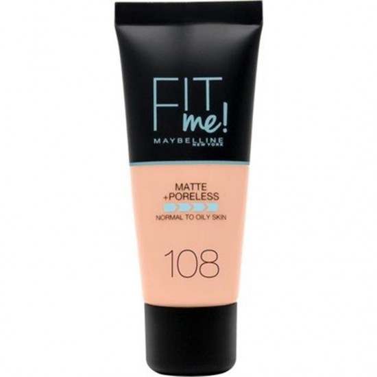 MAYBELLINE FONDOTEN FIT ME MATTE&POR.108