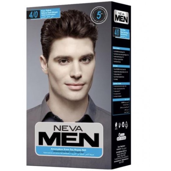 Neva Men Natural Saç Boyası Seti 4.0 Koyu Kahve