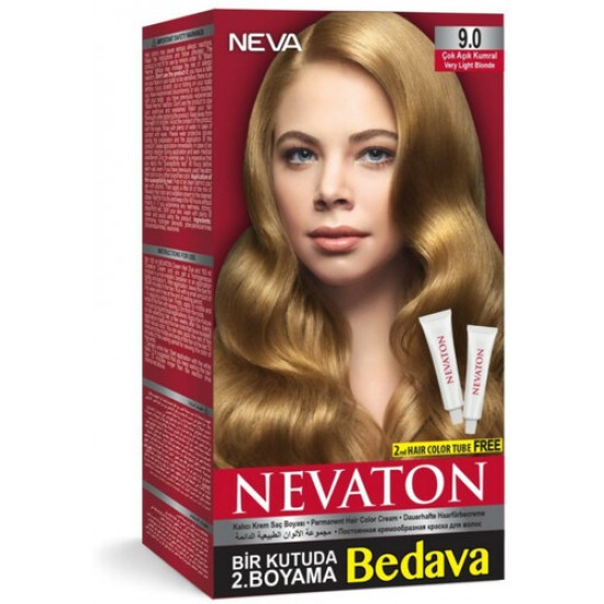 Nevaton Saç Boyası Seti 9.0 Çok Açık Kumral