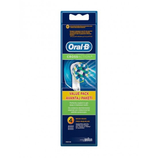 Oral B Diş Fırçası Yedek Başlığı Cross Action 4 Lü