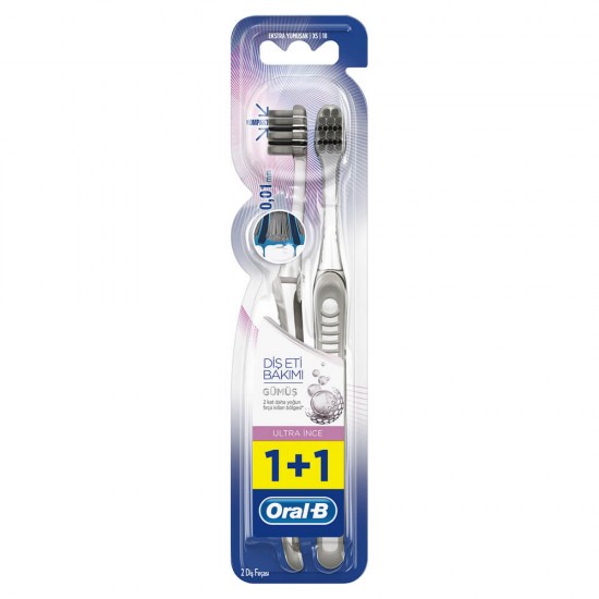 Oral B Ultra Thın Diş Eti Bakımı Silver Ekstra Yumuşak Diş Fırçası 1+1