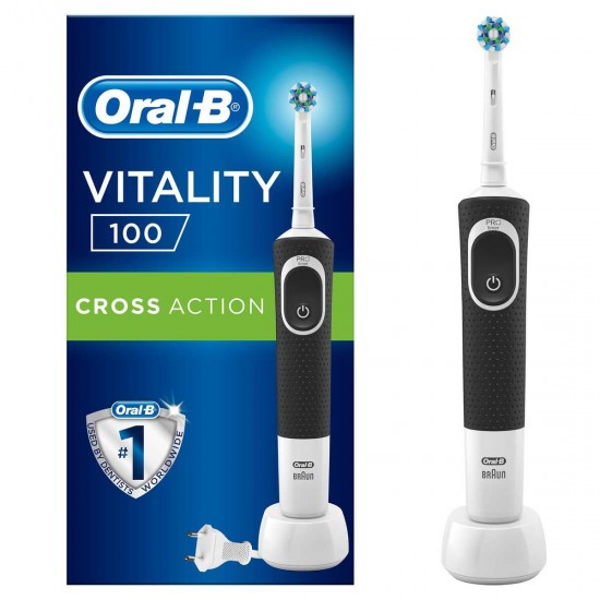Oral-B Vitality 100 Cross Action Siyah Şarjlı Diş Fırçası