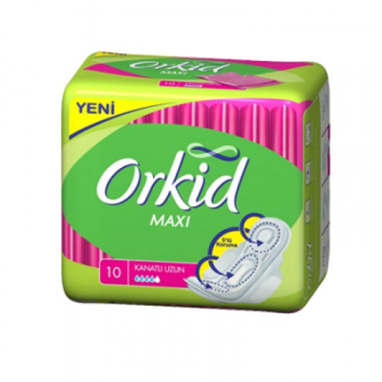 Orkid Maxi Hijyenik Ped Uzun Tekli Paket 8 Ped
