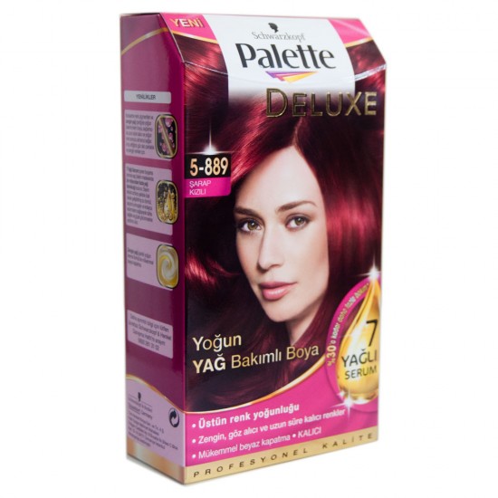 Palette Deluxe 5-889 Şarap Kızılı Saç Boyası