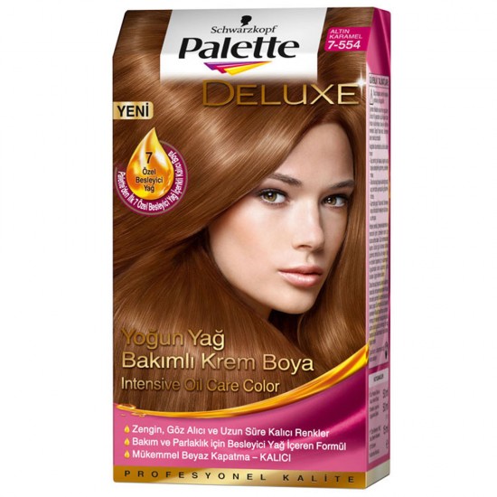 Palette Deluxe 7-554 Altın Karamel Saç Boyası