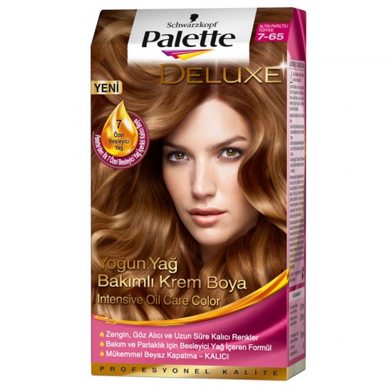Palette Deluxe 7-65 Altın Parıltılı Toffee Saç Boyası