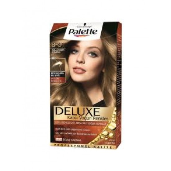 Palette Deluxe 8-01 Küllü Açık Kumral Saç Boyası