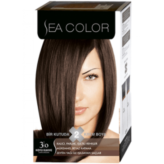 Sea Color Kit Saç Boyası 3-0 Koyu Kahve