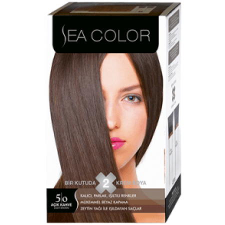 Sea Color Kit Saç Boyası 5-0 Açık Kahve