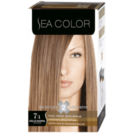 Sea Color Kit Saç Boyası 7-1 Küllü Kumral