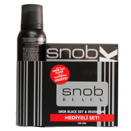 SNOB Black Erkek Parfüm Seti 100 ML Edt + Deo