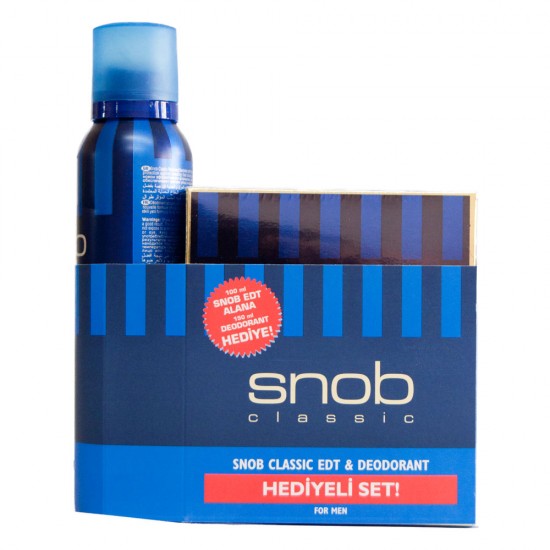 SNOB Classic Erkek Parfüm Seti 100 ML Edt + Deo