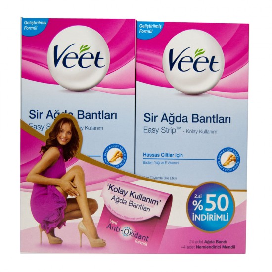Veet Ağda Bandı Vücut 12Li Hassas 2 Paket