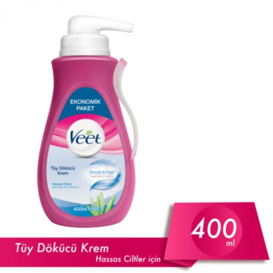 Veet Tüy Dökücü Krem Hassas Ciltler İçin Pompalı 400 ML