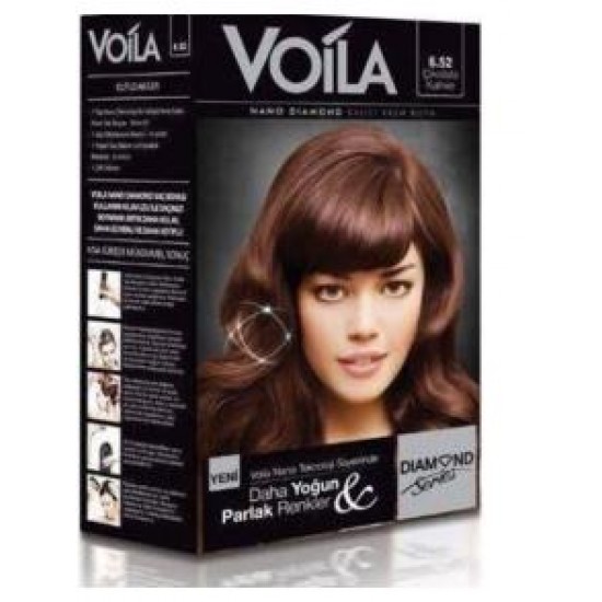 Voila Diamond Saç Boyası  6.52 Koyu Kumral