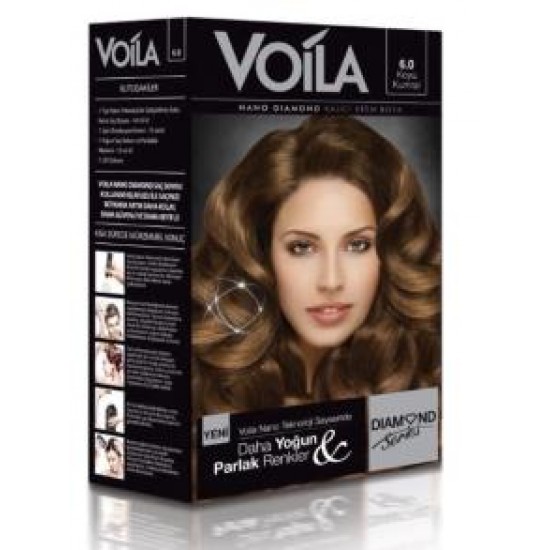 Voila Nano Diamond Saç Boyası 6.0 Koyu Kumral